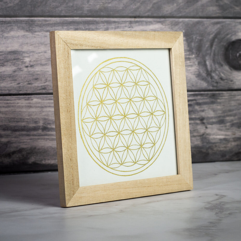 Cuadro Flor de la Vida con Nanopartículas de Oro