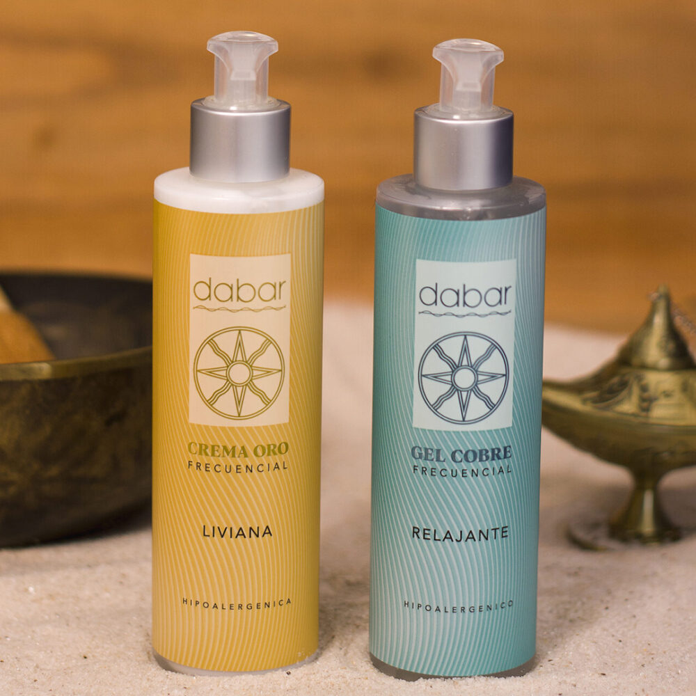 Combo Gel Cobre 200ml + Crema Oro Liviana 200ml Dabar Frecuencial